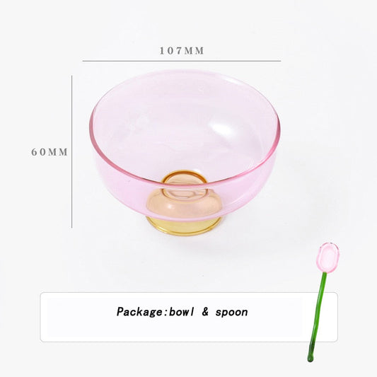 Borosilicate Dessert Bowl and Spoon