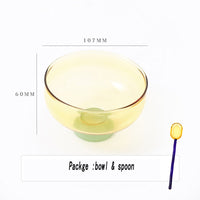 Borosilicate Dessert Bowl and Spoon