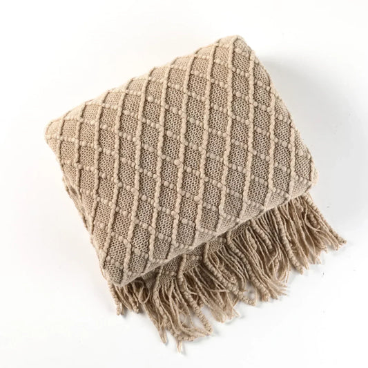 Nordic Knitted Throw Blanket