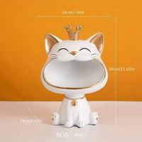 Crowned Cat Key Tray Ornament
