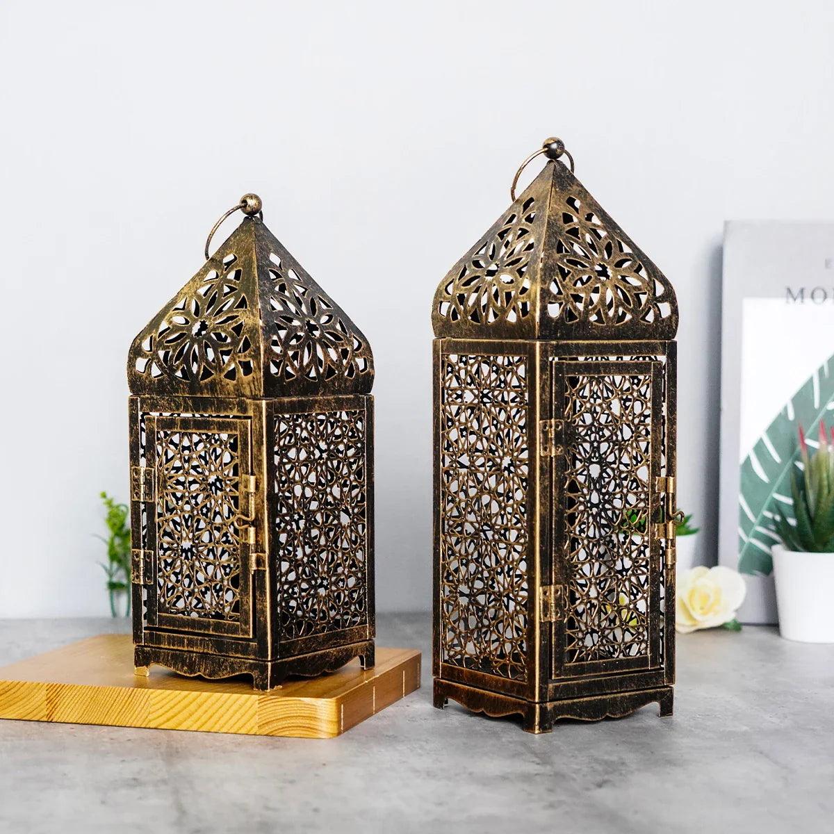 Iron Lantern Candle Holder