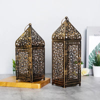 Iron Lantern Candle Holder