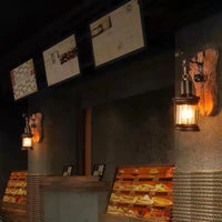 Retro Industrial Lantern Wall Light