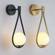 Glass Orb Drop Wall Light 37cm