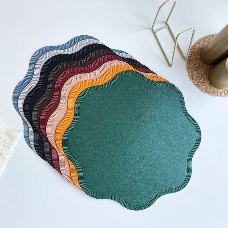 Round Embossed Floral Placemats, Set of 4 or 6