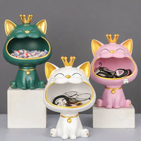 Crowned Cat Key Tray Ornament