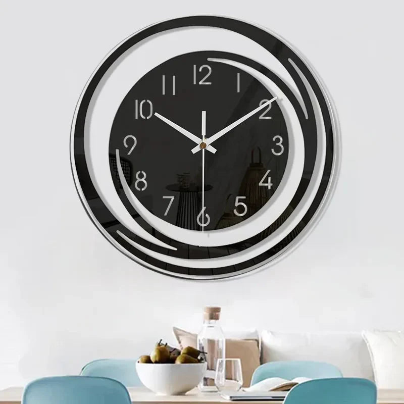 Scandinavian Black Acrylic Wall Clock