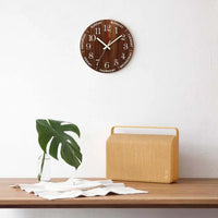 Wooden Wall Clock with Night Light 30cm