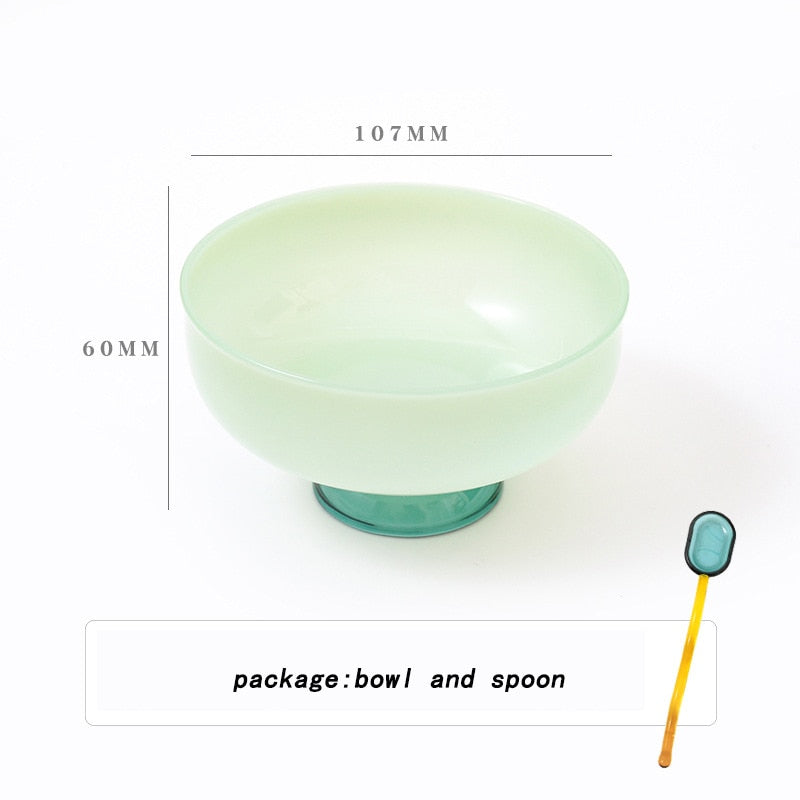 Borosilicate Dessert Bowl and Spoon