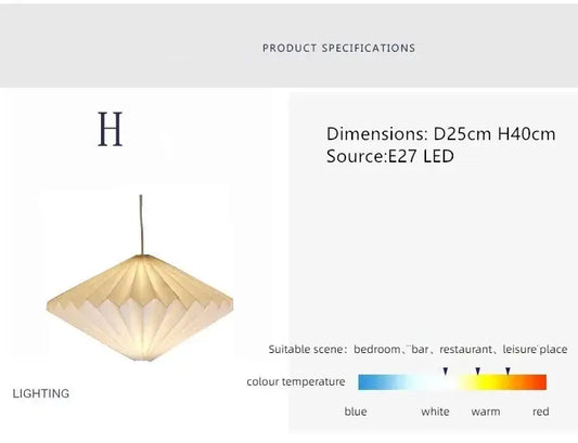 Folded Paper Lantern Shade