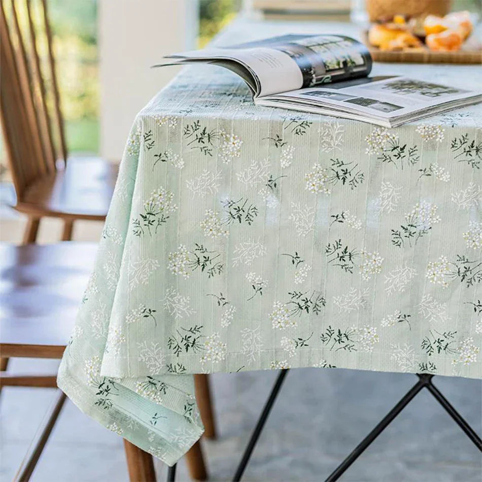 Floral Cotton Tablecloth 140cm