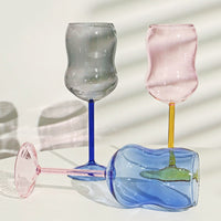 Two-Tone Borosilicate Wine Glass 300ml