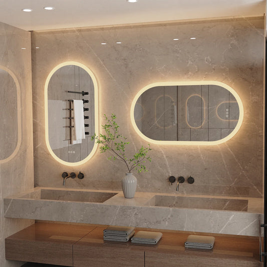 Oval Backlit LED Bathroom Mirror