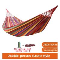Striped Canvas Double Hammock