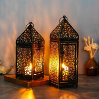 Iron Lantern Candle Holder