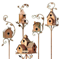 Metal Birdhouse Garden Stake 75cm