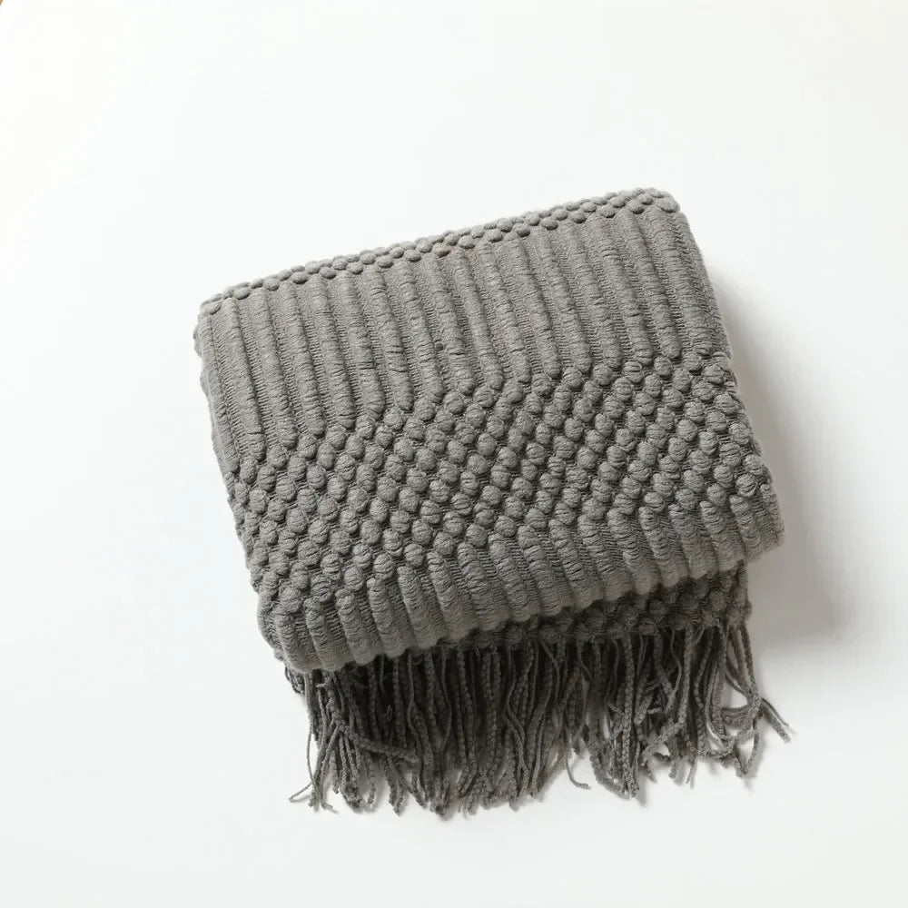 Nordic Knitted Throw Blanket