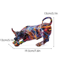 Graffiti Bull Resin Sculpture