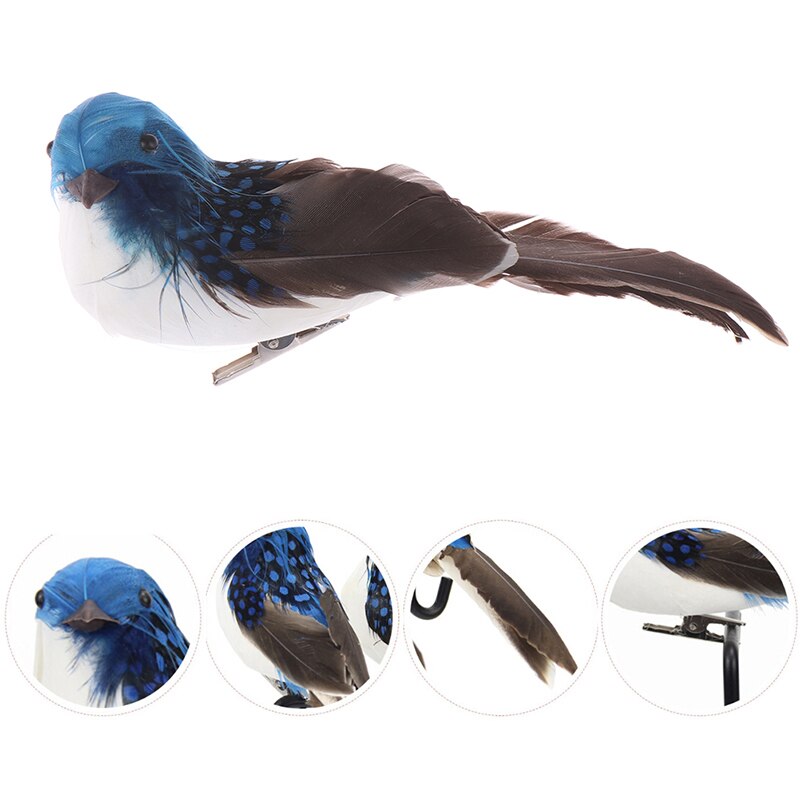 Decorative Feathered Bird 15cm