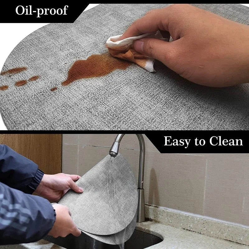 Oval Faux Leather Placemats, Set of 4 or 6