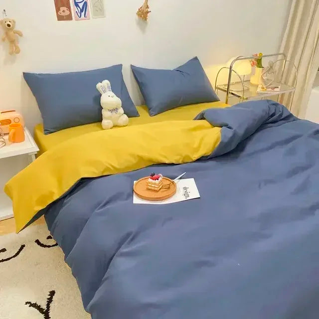 Reversible Two-Tone Duvet Cover