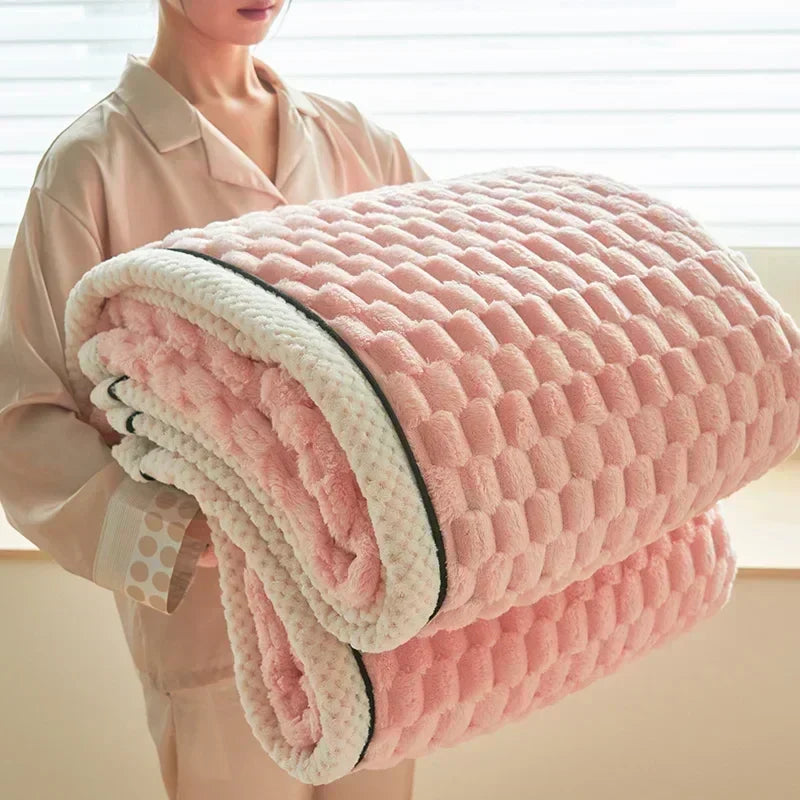 Velvet Flannel Throw Blanket