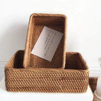 Handwoven Rattan Storage Basket