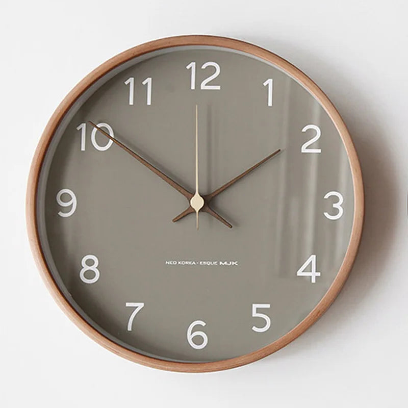 Wood and Glass Wall Clock