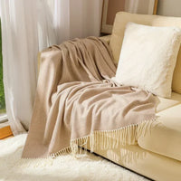 Nordic Stripe Cotton Fringed Throw