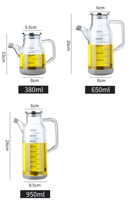 Glass Oil Dispenser with Measuring Scale