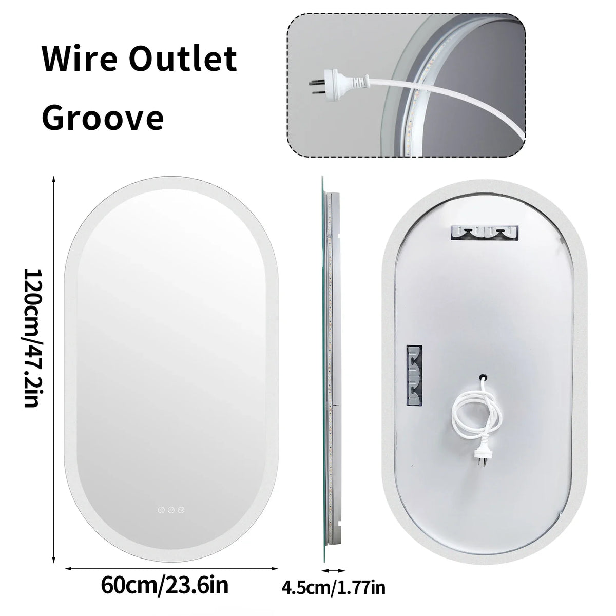 Oval Backlit LED Bathroom Mirror