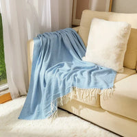 Nordic Stripe Cotton Fringed Throw