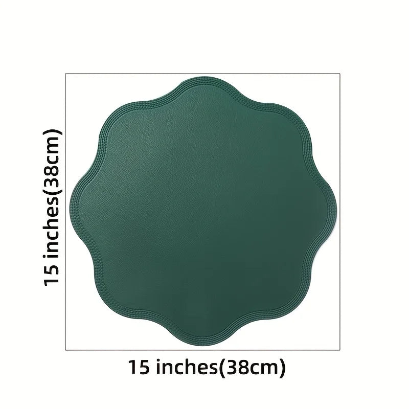 Round Embossed Floral Placemats, Set of 4 or 6