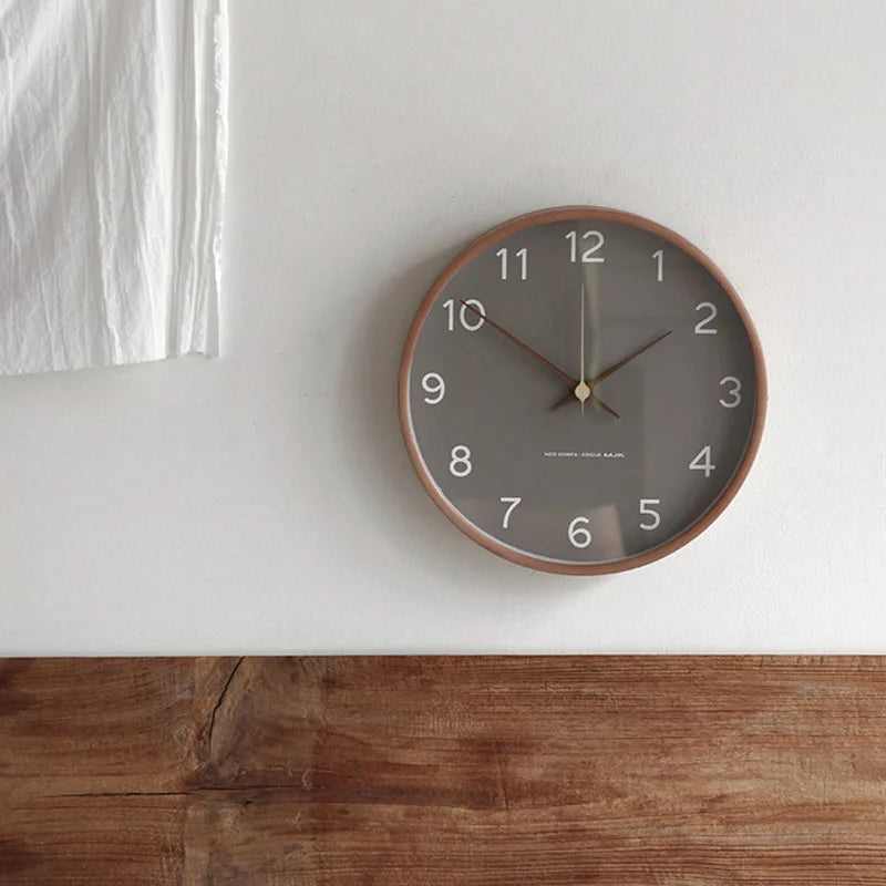 Wood and Glass Wall Clock