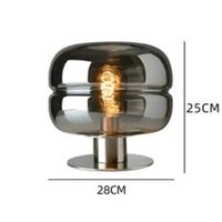 Tinted Glass Dome Table Lamp