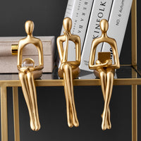 Abstract Gold Figure Sculpture