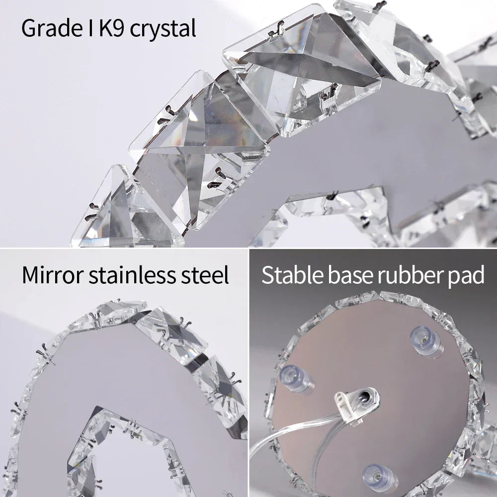 Crystal Halo Table Lamp 22cm