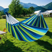 Striped Canvas Double Hammock