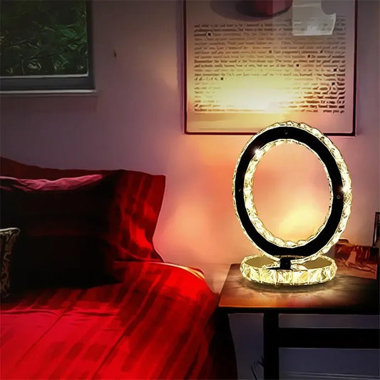 Crystal Halo Table Lamp 22cm