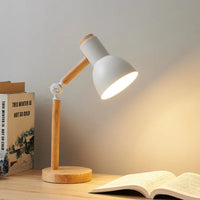 Rubberwood Adjustable Desk Lamp