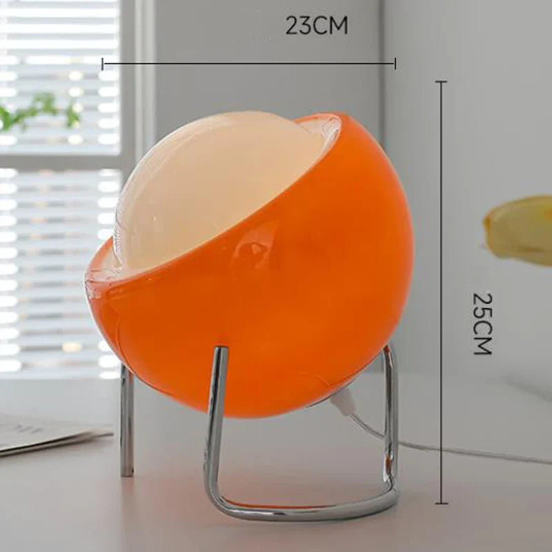 Glass and Steel Table Lamp 25cm