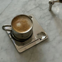 Stainless Steel Espresso Cup and Tray