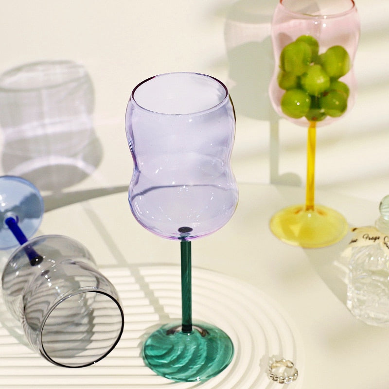 Two-Tone Borosilicate Wine Glass 300ml