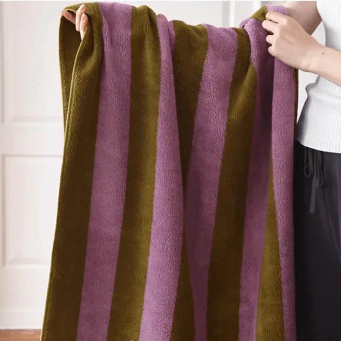 Retro Stripe Chunky Cotton Towel