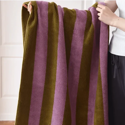 Retro Stripe Chunky Cotton Towel