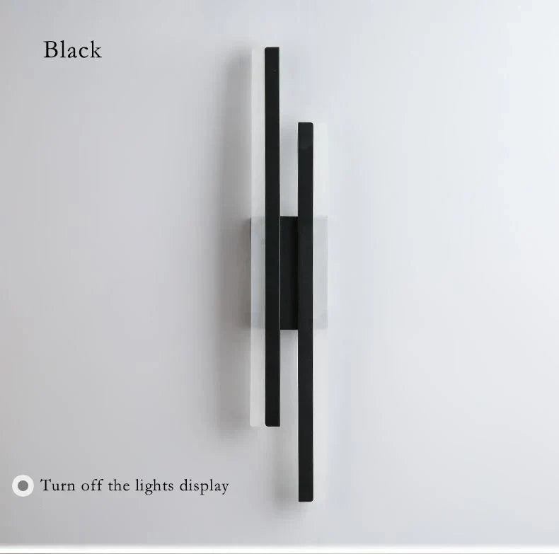 Black and Gold Acrylic Wall Light