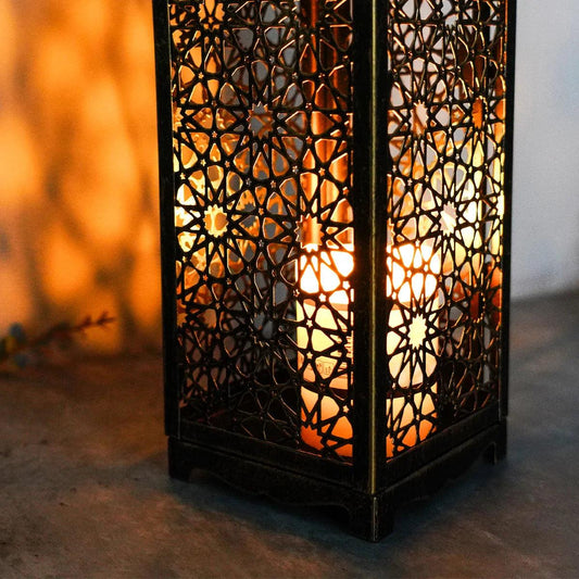 Iron Lantern Candle Holder