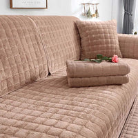 Quilted Plush Non-Slip Sofa Runner