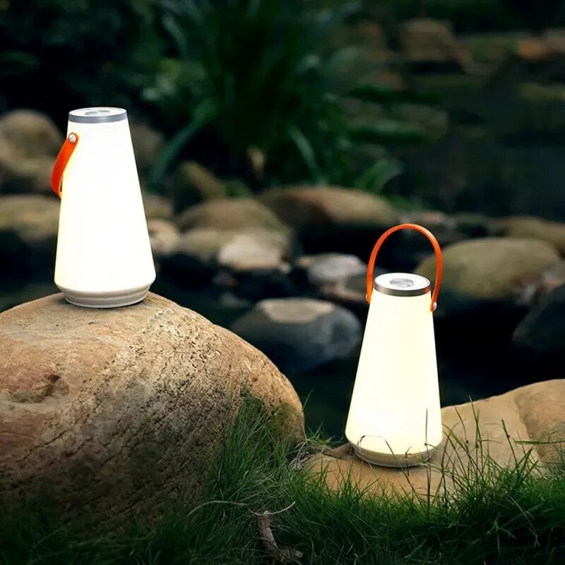 Industrial Cordless Table Lantern 22cm
