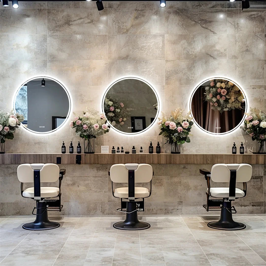 Round Touch-Control LED Bathroom Mirror
